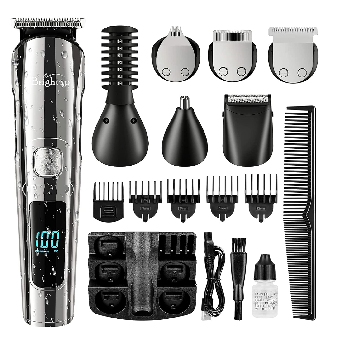 Brightup Beard Trimmer Kit - Waterproof & Rechargeable