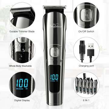 Brightup Beard Trimmer Kit - Waterproof & Rechargeable