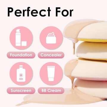 COOL-ANGLE 5Pcs Pink Makeup Sponge For Foundation Concealer And Powder, latex free Blender Sponge For Natural And Easy Makeup Soft Long-lasting And Beginner-friendly, Medium