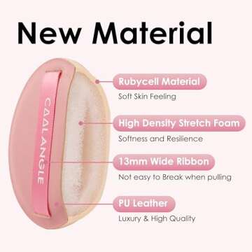 COOL-ANGLE 5Pcs Pink Makeup Sponge For Foundation Concealer And Powder, latex free Blender Sponge For Natural And Easy Makeup Soft Long-lasting And Beginner-friendly, Medium