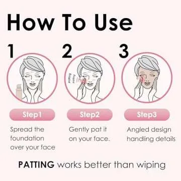 COOL-ANGLE 5Pcs Pink Makeup Sponge For Foundation Concealer And Powder, latex free Blender Sponge For Natural And Easy Makeup Soft Long-lasting And Beginner-friendly, Medium