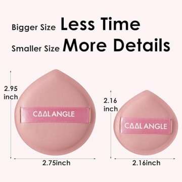 COOL-ANGLE 5Pcs Pink Makeup Sponge For Foundation Concealer And Powder, latex free Blender Sponge For Natural And Easy Makeup Soft Long-lasting And Beginner-friendly, Medium