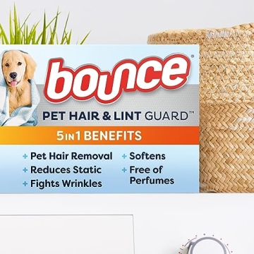 Bounce Pet Hair Mega Dryer Sheets - 130 Count Unstopped