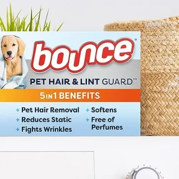 Bounce Pet Hair Mega Dryer Sheets - 130 Count Unstopped