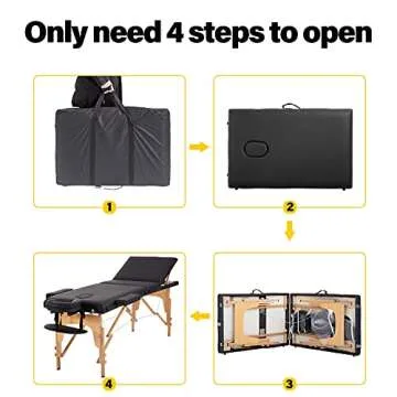 BestMassage Portable Massage Bed - Adjustable and Lightweight