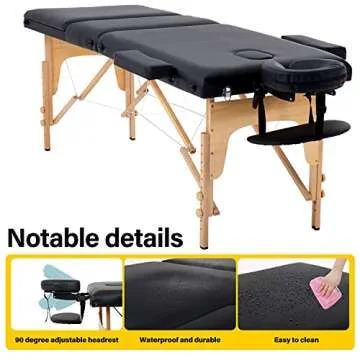 BestMassage Portable Massage Bed - Adjustable and Lightweight
