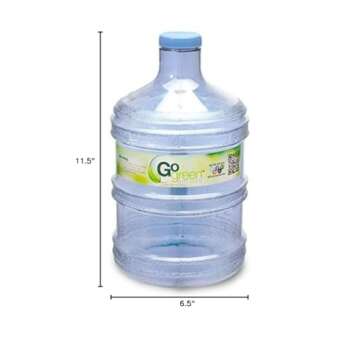 For Your Water 1 Gallon 3.7 Liter BPA Free Plastic Reusable Sport Water Bottle Container Jug with Handle and with 48MM Screw Cap 6.5" x 11. 5" - Blue