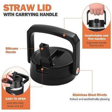 Kytffu 40oz Glass Tumbler with Straw - Eco-Friendly Design