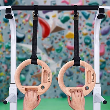 TWO STONES Portable Hangboard & Pull Up Rings - Ultimate Rock Climbing Trainer