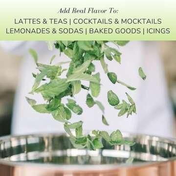 Sonoma Syrup Co. Mint Infused Simple Syrup 25.4 Fl Oz for Coffee, Cocktails, and Cooking