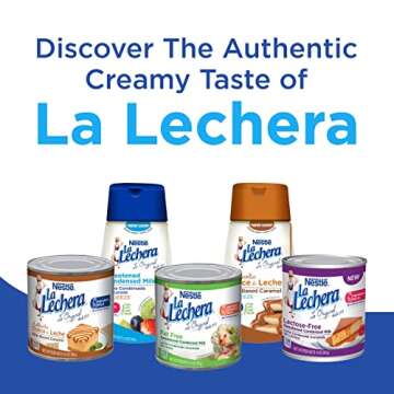 Nestle La Lechera Squeeze Variety Pack, Sweetened Condensed Milk (3) and Dulce de Leche Milk-Based Caramel (1), 4 Squeeze Bottles