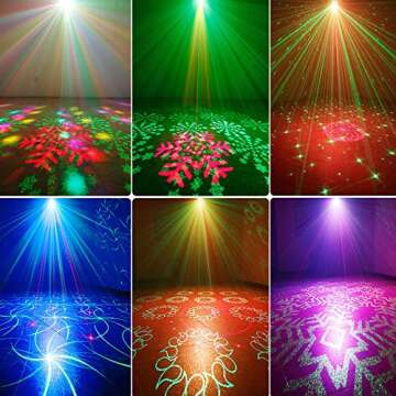 Party Lights,Disco Lights,Dj Lights Strobe Stage Lights Rave Lights Sound Activated Multiple Pattern...