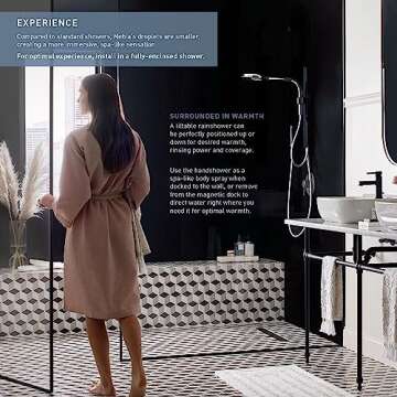 Moen N207C0BL Spa Shower including Rainshower, Handshower and Magnetic Dock, Matte Black