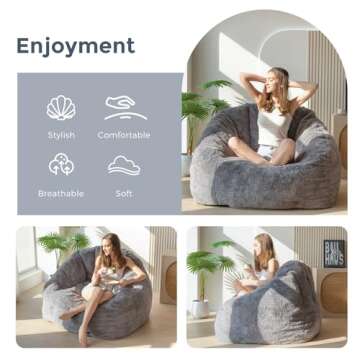 Oversized MAXYOYO Giant Bean Bag Chair for All Ages