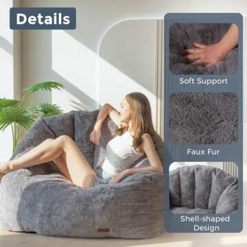 Oversized MAXYOYO Giant Bean Bag Chair for All Ages