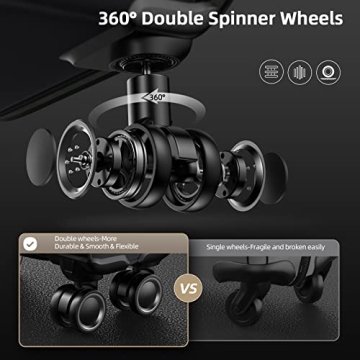 SHOWKOO 3 Piece Softside Expandable Luggage Set