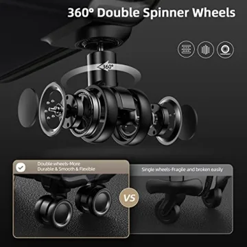 SHOWKOO 3 Piece Softside Expandable Luggage Set