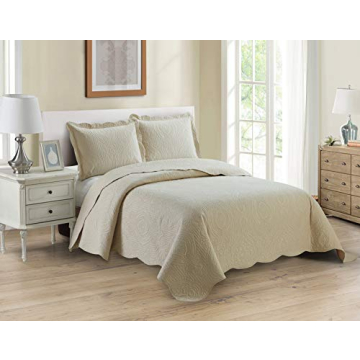 Home Collection Oversized Luxury King Bedspread Set - 3pc Soft Microfiber