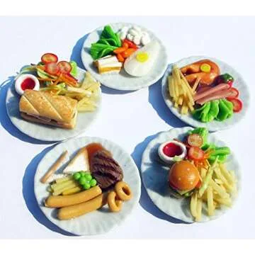 5 Mix Dollhouse Miniatures Food,Tiny Food,Dollhouse Miniatures