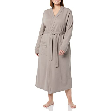 Amazon Essentials Women's Lightweight Waffle Full-Length Robe (Available in Plus Size), Smokey Grey,...