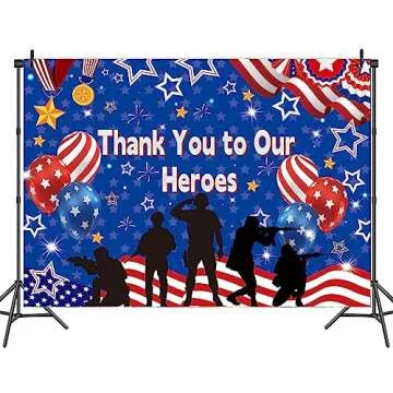Veterans Day Backdrop for Parties & Photography