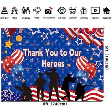 Veterans Day Backdrop for Parties & Photography
