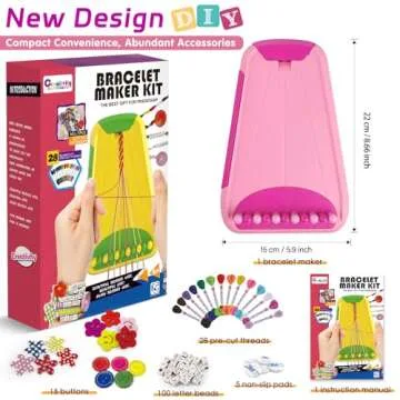 Creative Friendship Bracelet Making Kit for Kids Ages 6-12