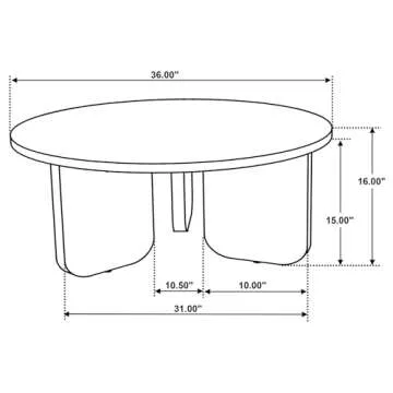 Coaster Home Furnishings Dale Round Solid Mango Wood Coffee Table Brown