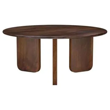 Coaster Home Furnishings Dale Round Solid Mango Wood Coffee Table Brown