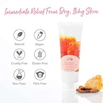 100% PURE Nourishing Body Cream, Honey Almond, Body Lotion for Dry Skin, Anti-Aging, Moisturizing Cocoa Butter, Natural Body Lotion - 8 Fl Oz