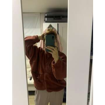 QIBABU Womens Sherpa Jacket: Cozy & Stylish Fleece Coat