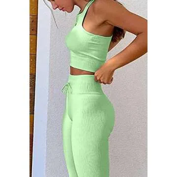 QINSEN 2 Piece Women's Workout Outfits for Active Life