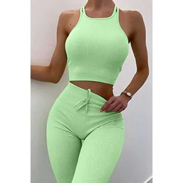 QINSEN 2 Piece Women's Workout Outfits for Active Life