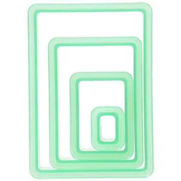 American Crafts 4 Piece Sweet Sugarbelle Nested Rectangle Cookie Cutter, Green