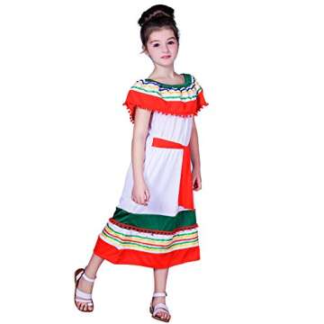 PGOND Girls Mexican Dress for Ages 10-12 Comfort and Style
