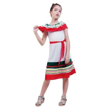 PGOND Girls Mexican Dress for Ages 10-12 Comfort and Style