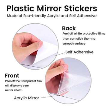 Vaabee Family Tree Wall Decor Acrylic 3D DIY Mirror Stickers Picture Frame Collage Home Decorations for Living Room Bedroom Dinning Office New House Gifts Silver Set Large 47x47 Inch