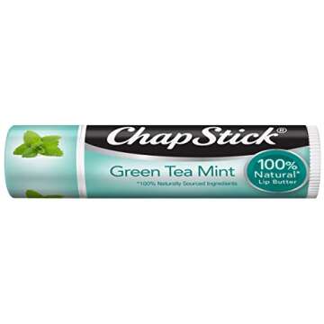 ChapStick Green Tea Mint Natural Lip Butter - Refreshing & Moisturizing Lip Balm 0.15 Oz