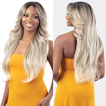 FreeTress Equal Curtain Bangs HD Lace Front Wig Bombshell (HI-VANILLA)