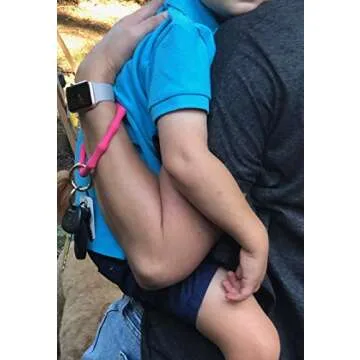 HADLEY MAE DESIGNS Key Ring Bracelet Keychain Wristlet Keychain Bangle Key Ring (Gray)