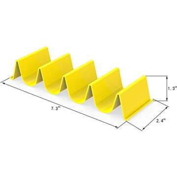 Charmount Taco Holder Stand, Set of 6 New Upgrade Colorful Taco Rack Holders - Premium Taco Shell Holder Stand on Table, Hold 4 Hard Shell Tacos Serving Tray, Dishwasher & Microwave Safe