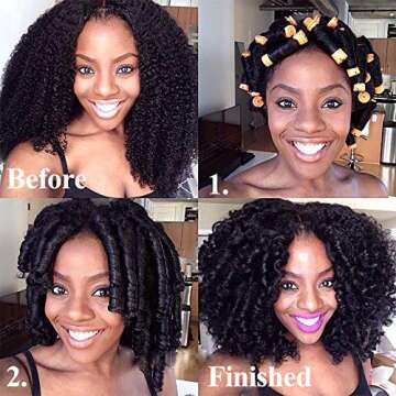 80pcs Perm Rods Set for Natural Hair Curling