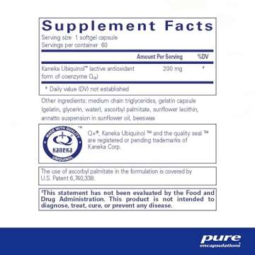 Pure Encapsulations Ubiquinol-QH - 200 mg Active Coenzyme Q10 Softgel for Heart Health & Energy Supp...
