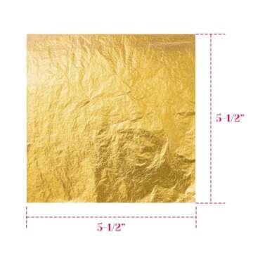 Paxcoo 300 Gold Leaf Sheets for Crafts & Decoration