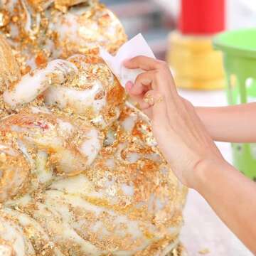 Paxcoo 300 Gold Leaf Sheets for Crafts & Decoration