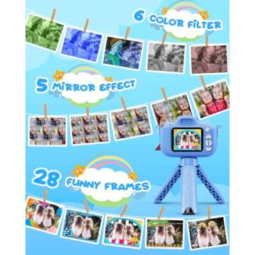 LETSHAHA Kids Camera for Boys, Toddler Camera Christmas Birthday Gifts Toys for 3-8 Years Old Boys Girls, 1080P HD Kids Selfie Digital Camera with 32G SD Card -Train