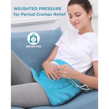 Comfytemp Weighted Heating Pad for Cramps & Pain Relief