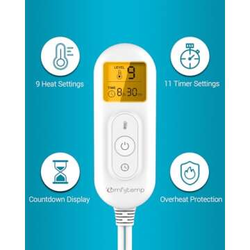 Comfytemp Weighted Heating Pad for Cramps & Pain Relief