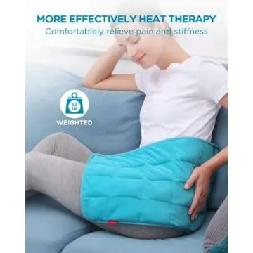 Comfytemp Weighted Heating Pad for Cramps & Pain Relief