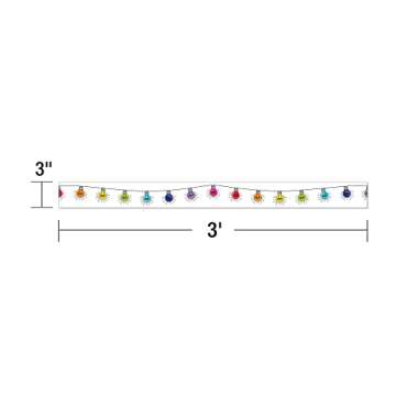 Schoolgirl Style Light Bulb Moments Colorful Light Bulb Bulletin Board Borders, 36 Feet of Straight, Light Bulb Rainbow Classroom Borders for Bulletin Board, White Board, & Classroom Décor